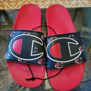Brand New Champion Red Blue Slides